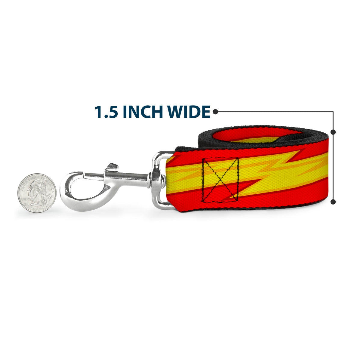 Dog Leash - The Flash Bolt Stripe Reds/Yellows - HT Animal Supply