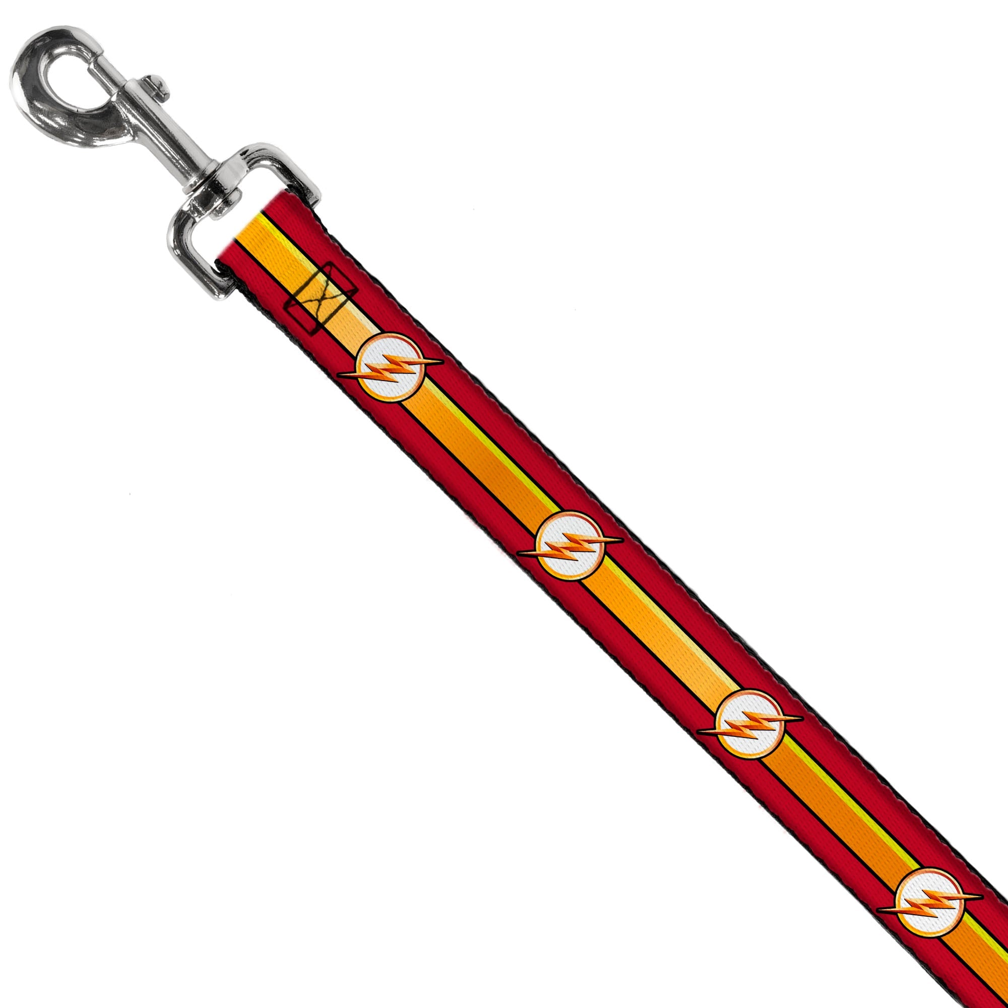 Dog Leash - The Flash Logo11/Stripe Burgundy/Black/Gold/White - HT Animal Supply