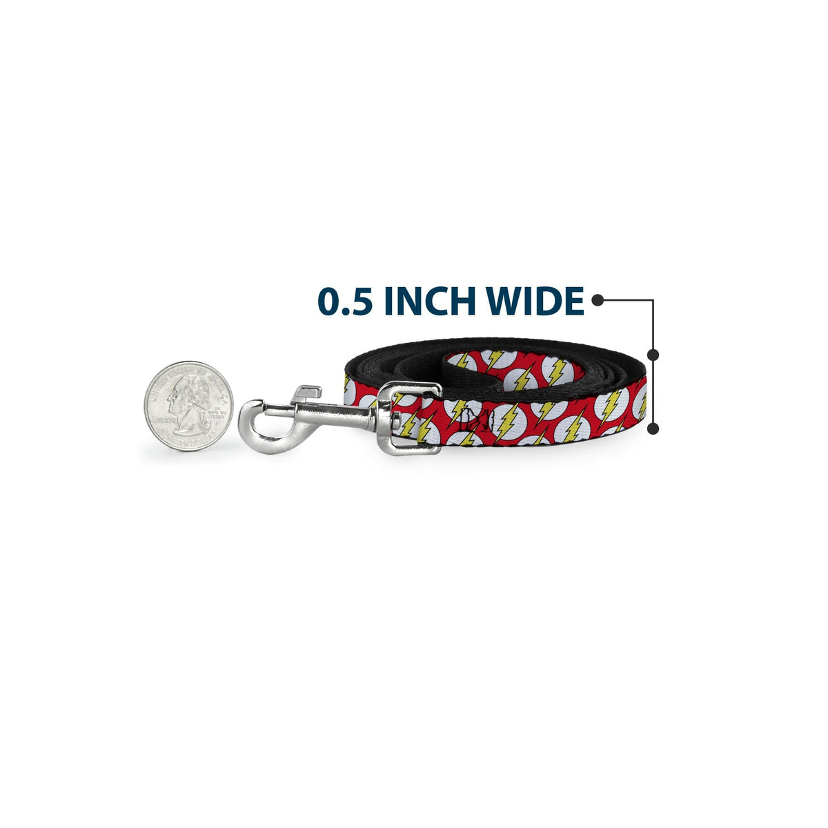 Dog Leash - Flash Logo Scattered Red/White/Yellow 