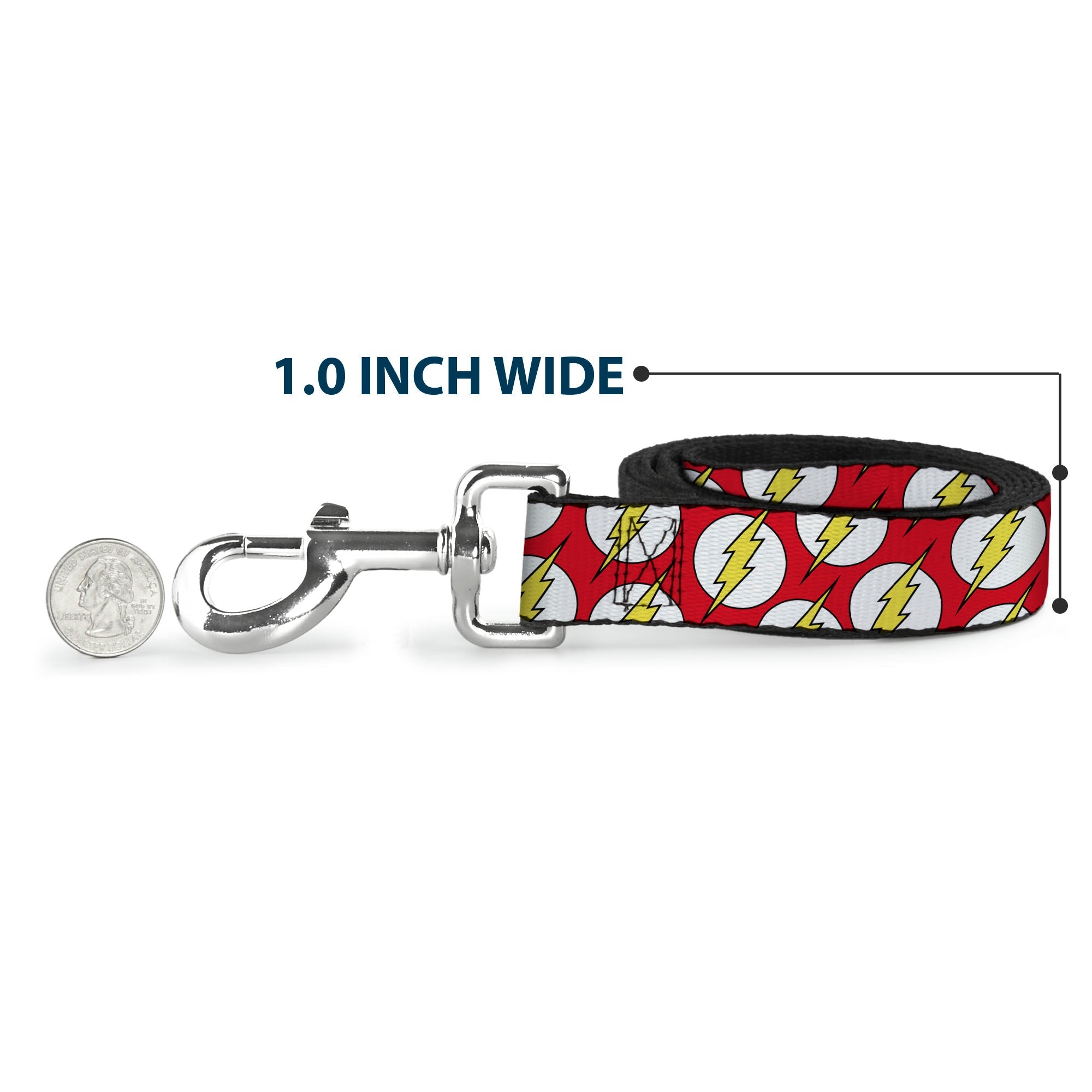 Dog Leash - Flash Logo Scattered Red/White/Yellow 