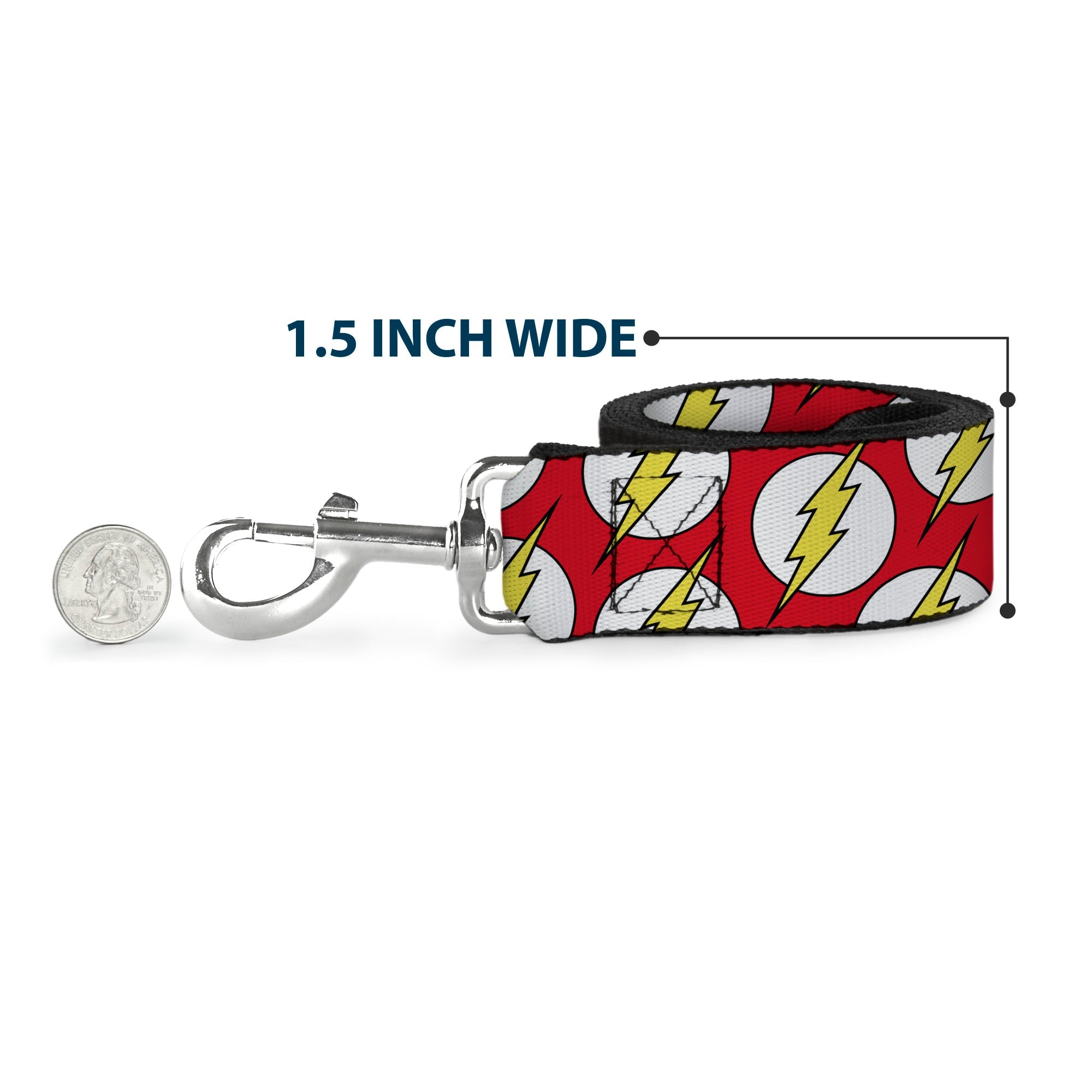 Dog Leash - Flash Logo Scattered Red/White/Yellow