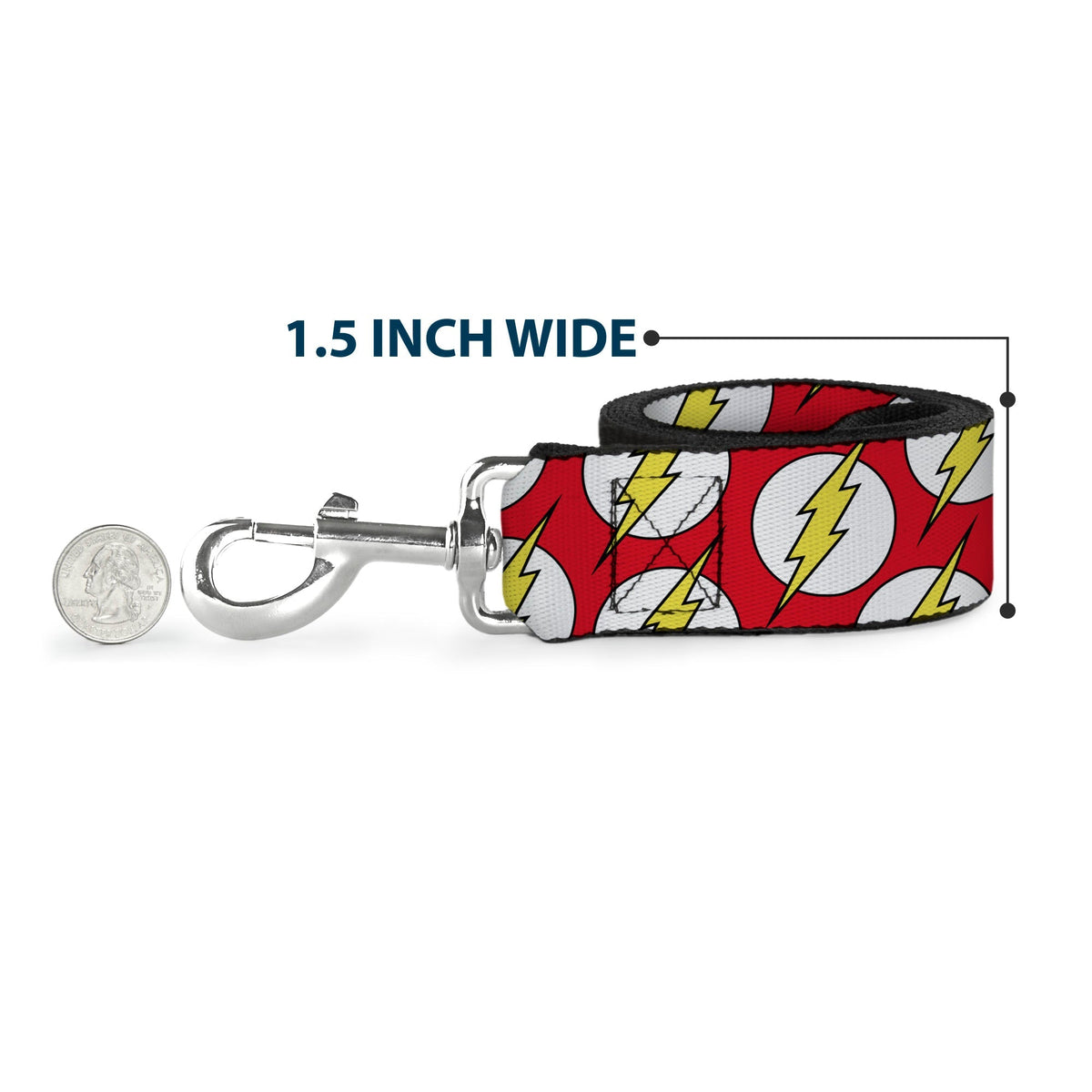 Dog Leash - Flash Logo Scattered Red/White/Yellow 
