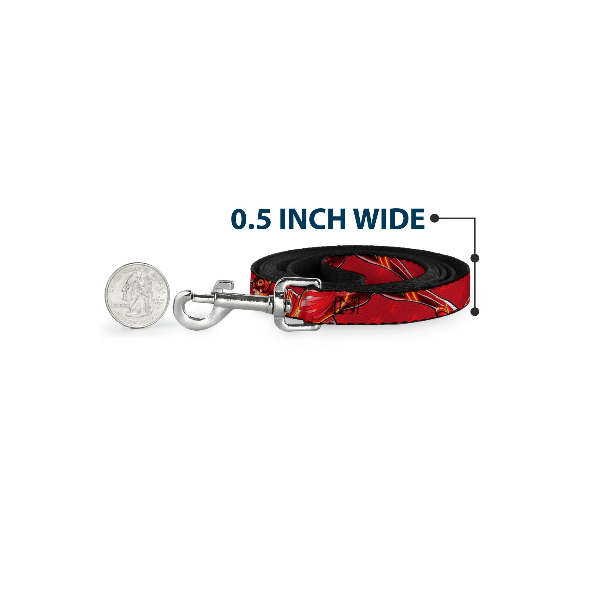Dog Leash - The Flash 2023 2-Poses Close-Up Reds - HT Animal Supply