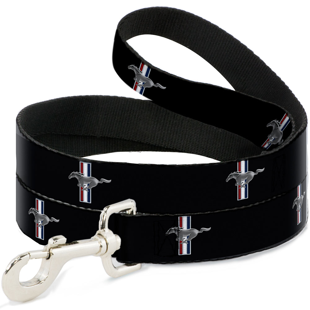 Dog Leash - Ford Mustang w/Bars Logo REPEAT - HT Animal Supply