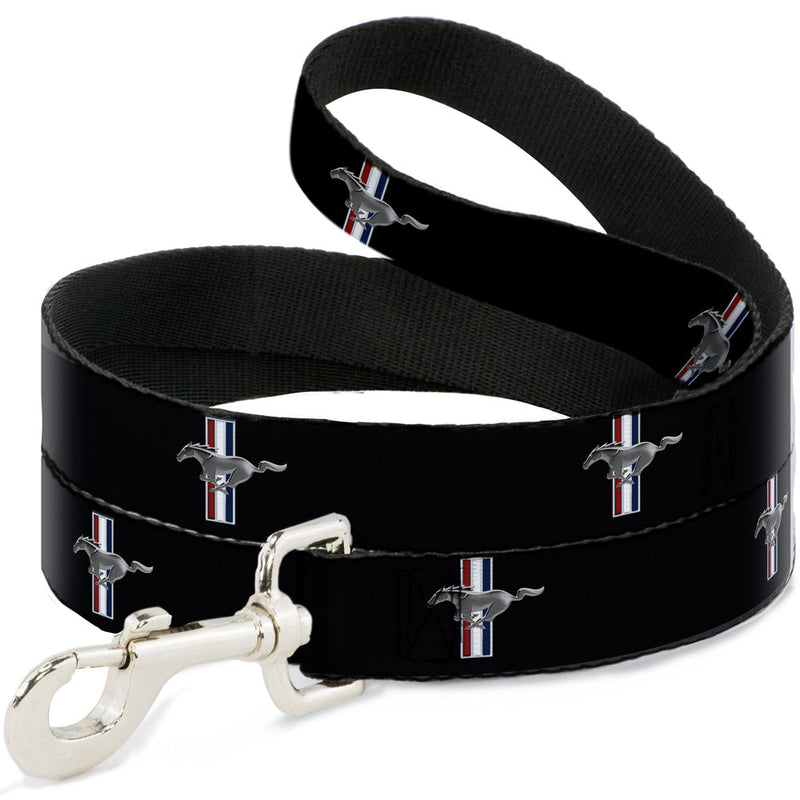Dog Leash - Ford Mustang w/Bars Logo REPEAT - HT Animal Supply