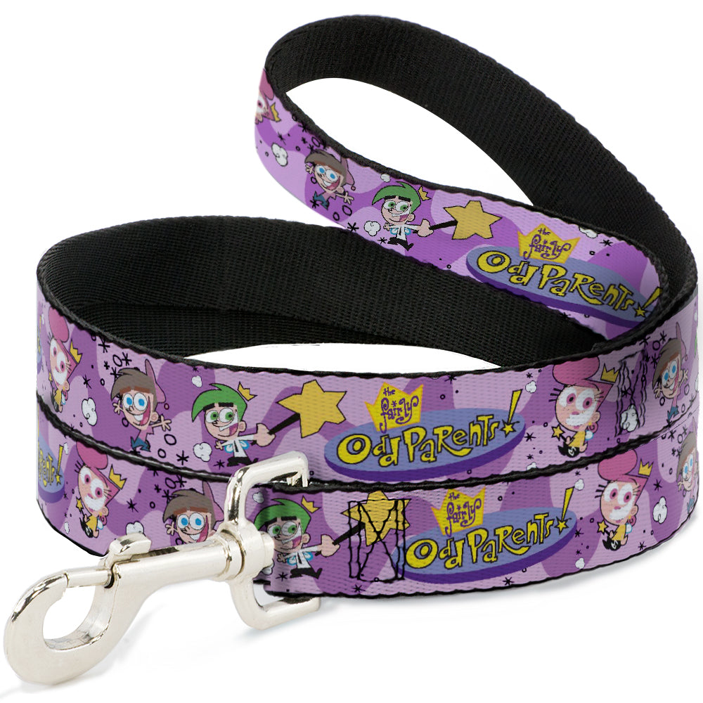 Dog Leash - THE FAIRLY ODDPARENTS Timmy with Cosmo and Wanda Group Pose Pinks 