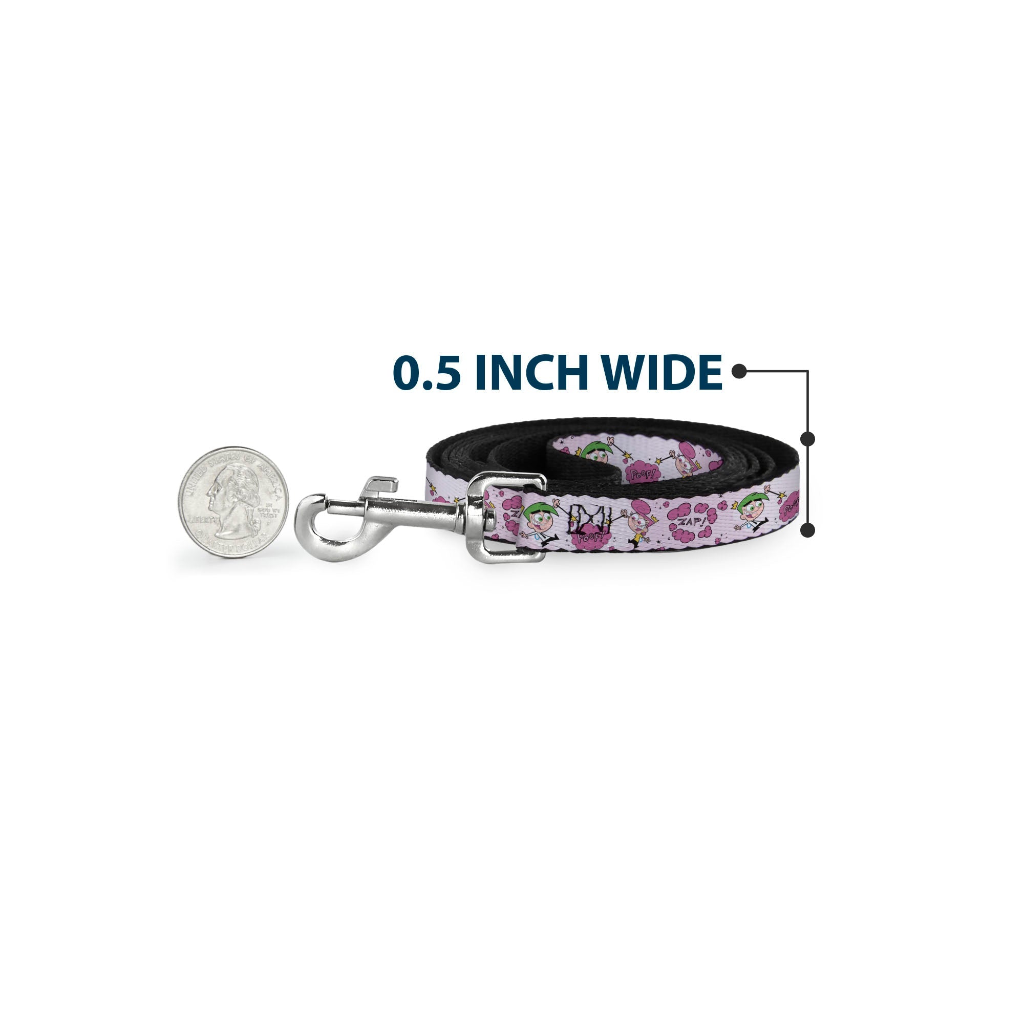 Dog Leash - The Fairly OddParents Cosmo and Wanda Wish Poses Pink