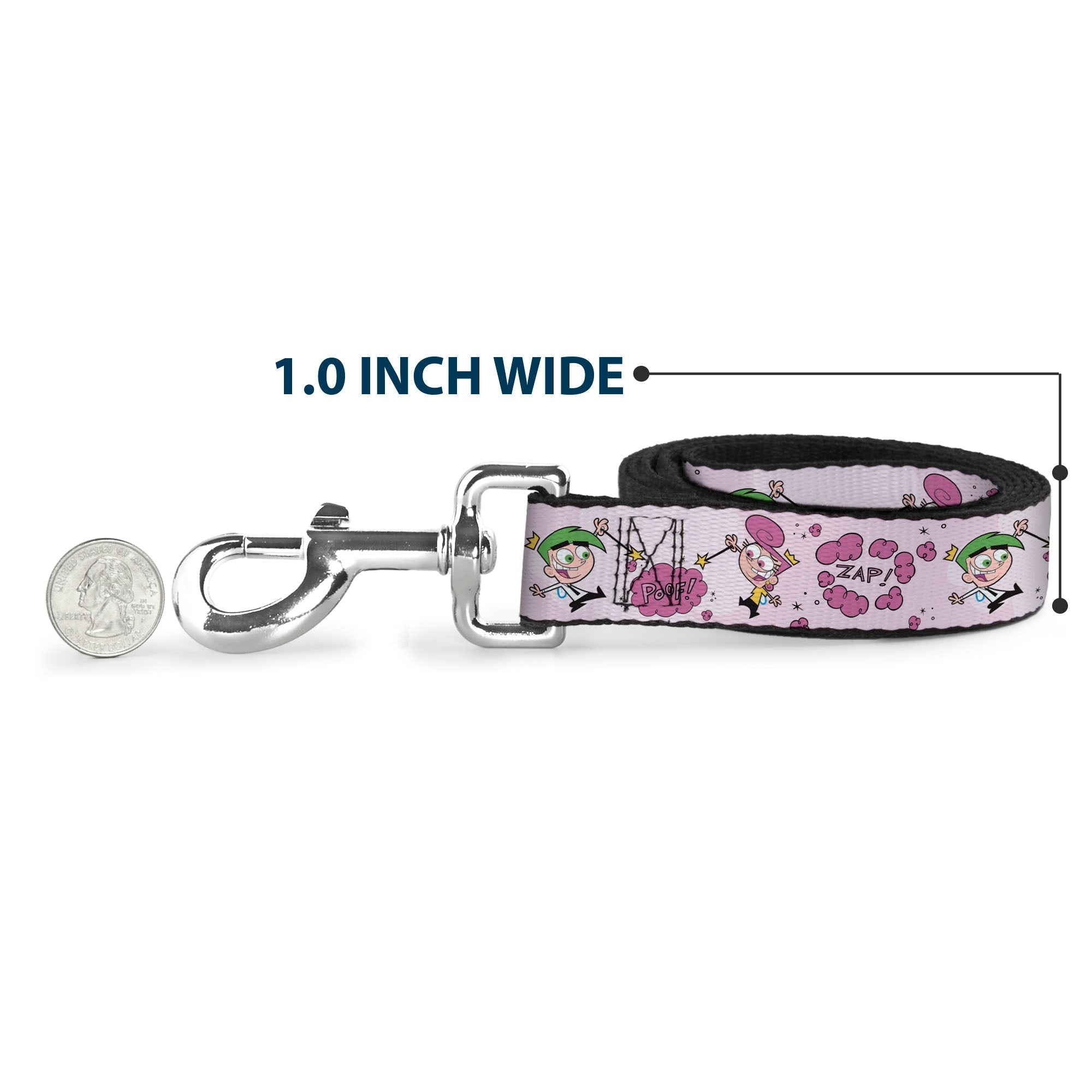 Dog Leash - The Fairly OddParents Cosmo and Wanda Wish Poses Pink