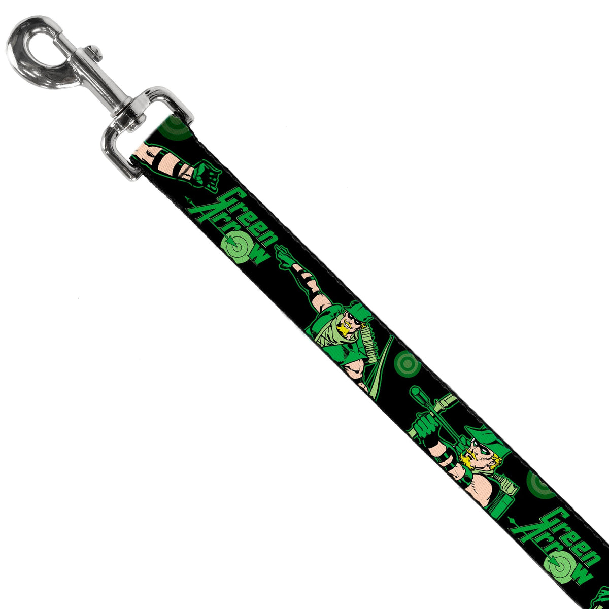 Dog Leash - GREEN ARROW Action Poses Targets Black Greens 