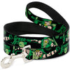 Buckle-Down DC Green Arrow Action Targets Black/Green Dog Leash