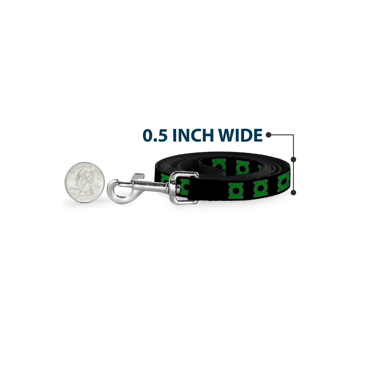 Dog Leash - Green Lantern Logo Black/Green 