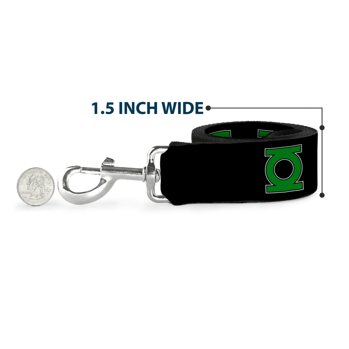 Dog Leash - Green Lantern Logo Black/Green 