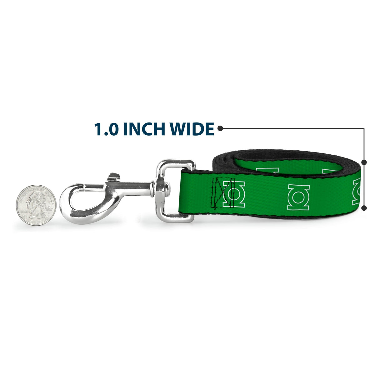 Dog Leash - Green Lantern Logo Green/White 