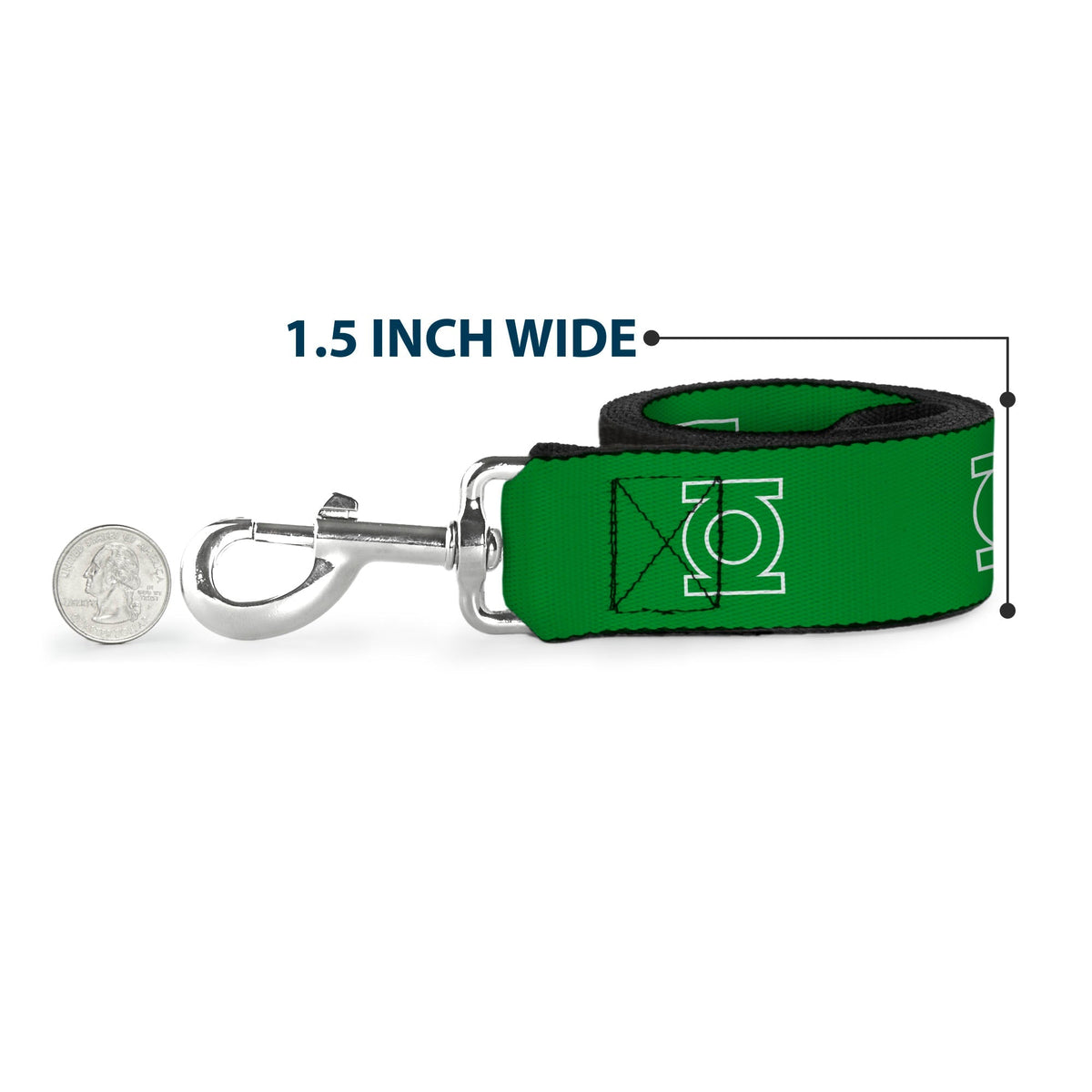 Dog Leash - Green Lantern Logo Green/White 