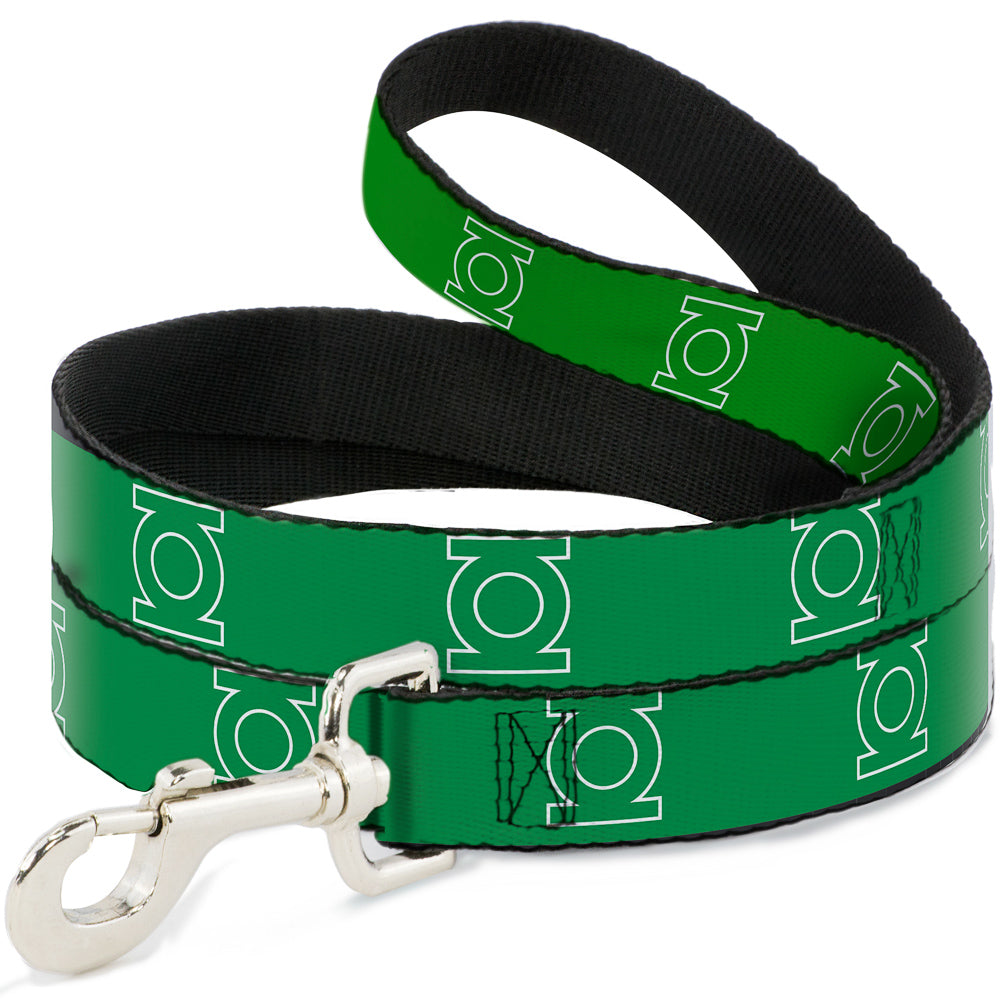 Dog Leash - Green Lantern Logo Green/White 