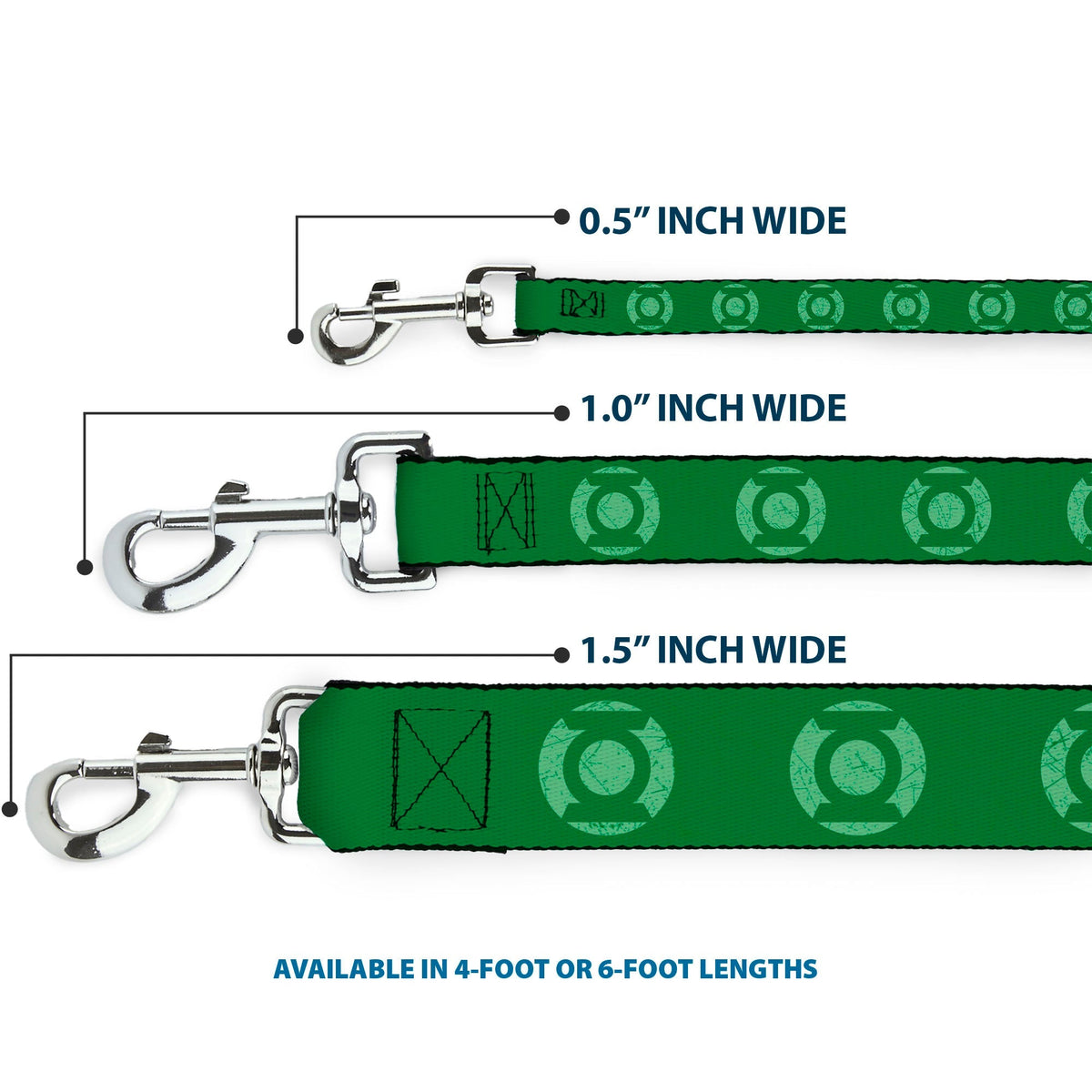 Dog Leash - Green Lantern Logo Weathered Greens 