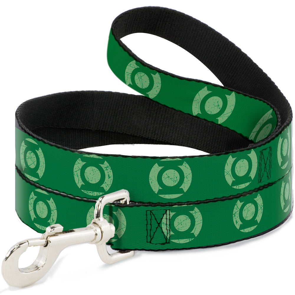 Dog Leash - Green Lantern Logo Weathered Greens 
