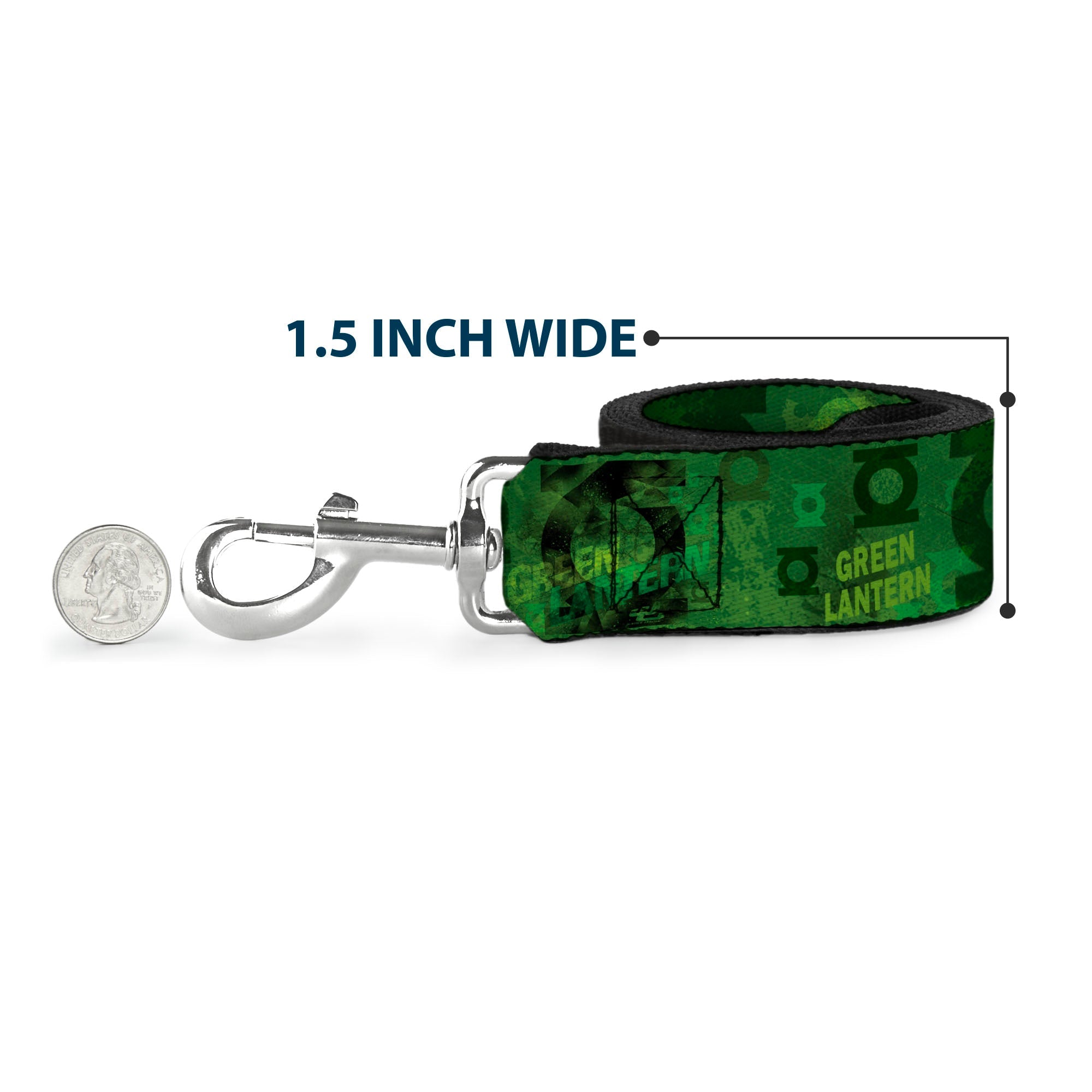 Dog Leash - GREEN LANTERN/Logo Collage Weathered Greens