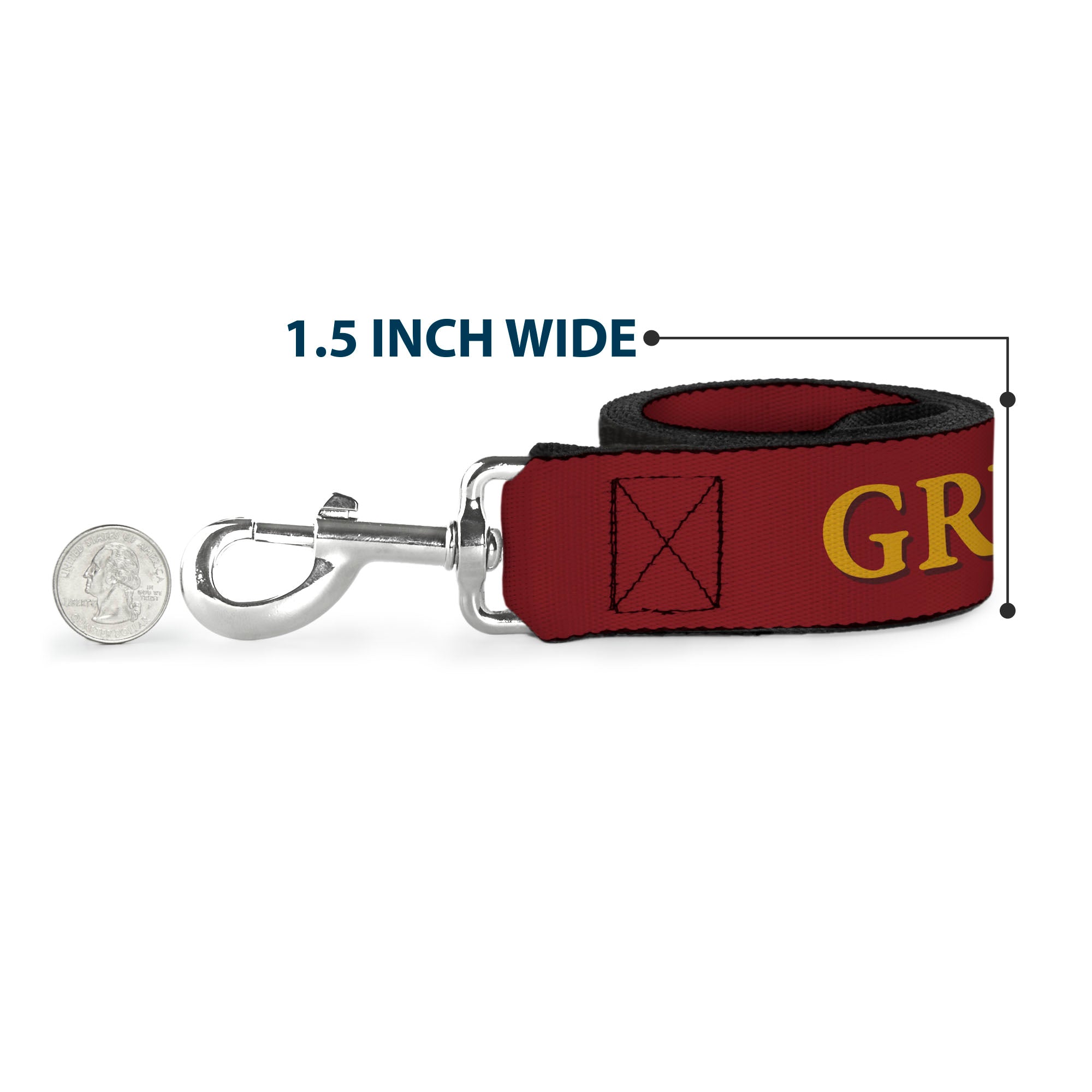Dog Leash - Harry Potter GRYFFINDOR & Crest Black/Red - HT Animal Supply