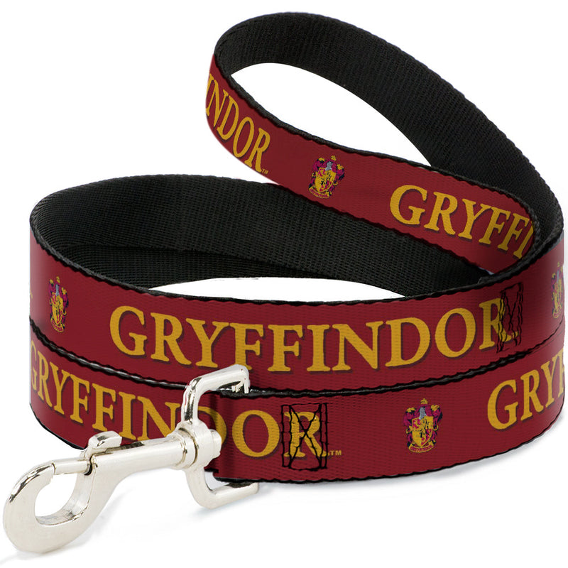 Dog Leash - Harry Potter GRYFFINDOR & Crest Black/Red - HT Animal Supply