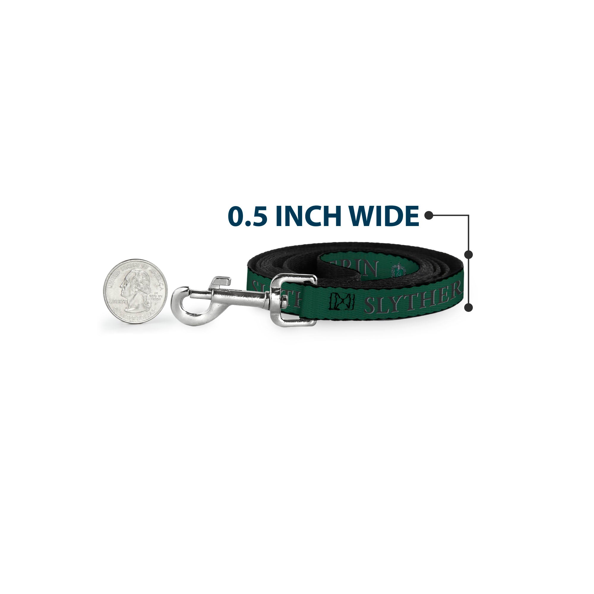 Dog Leash - Harry Potter SLYTHERIN & Crest Green/Black