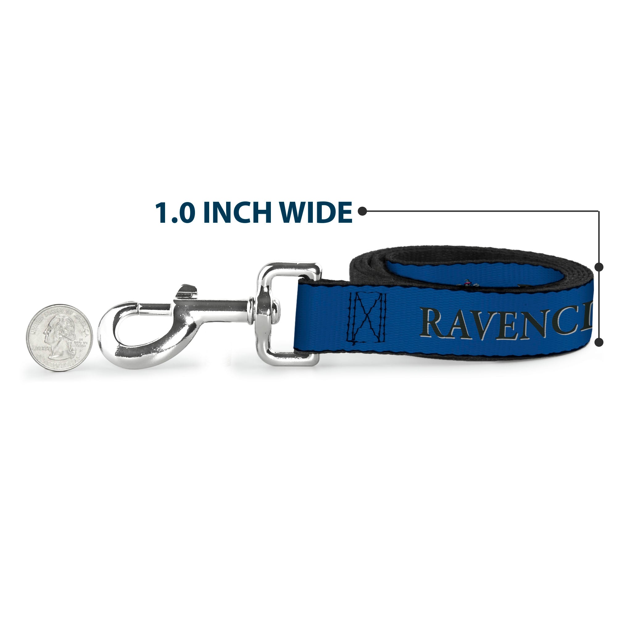 Dog Leash - Harry Potter RAVENCLAW & Crest Blue/Black - HT Animal Supply