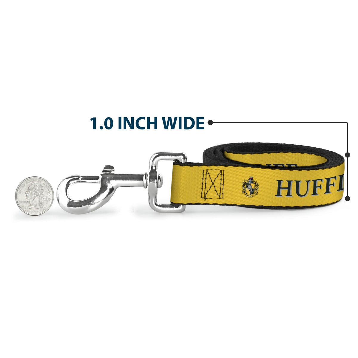 Dog Leash - Harry Potter HUFFLEPUFF & Crest Yellow/Black 