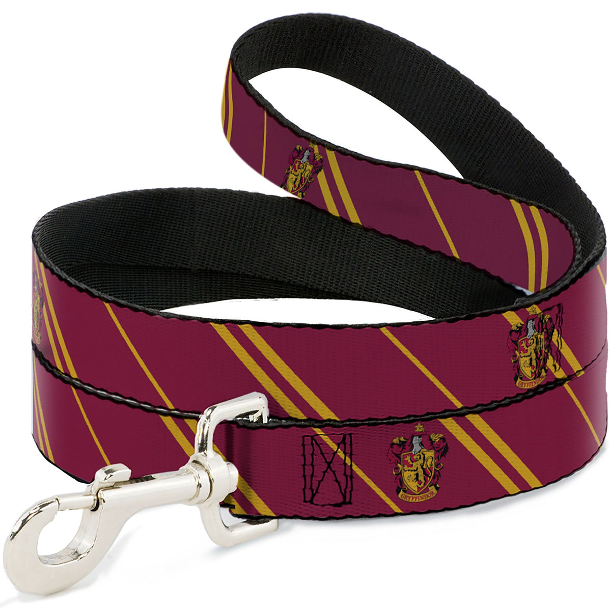 Dog Leash - GRYFFINDOR Crest/Stripe Burgundy/Gold - HT Animal Supply