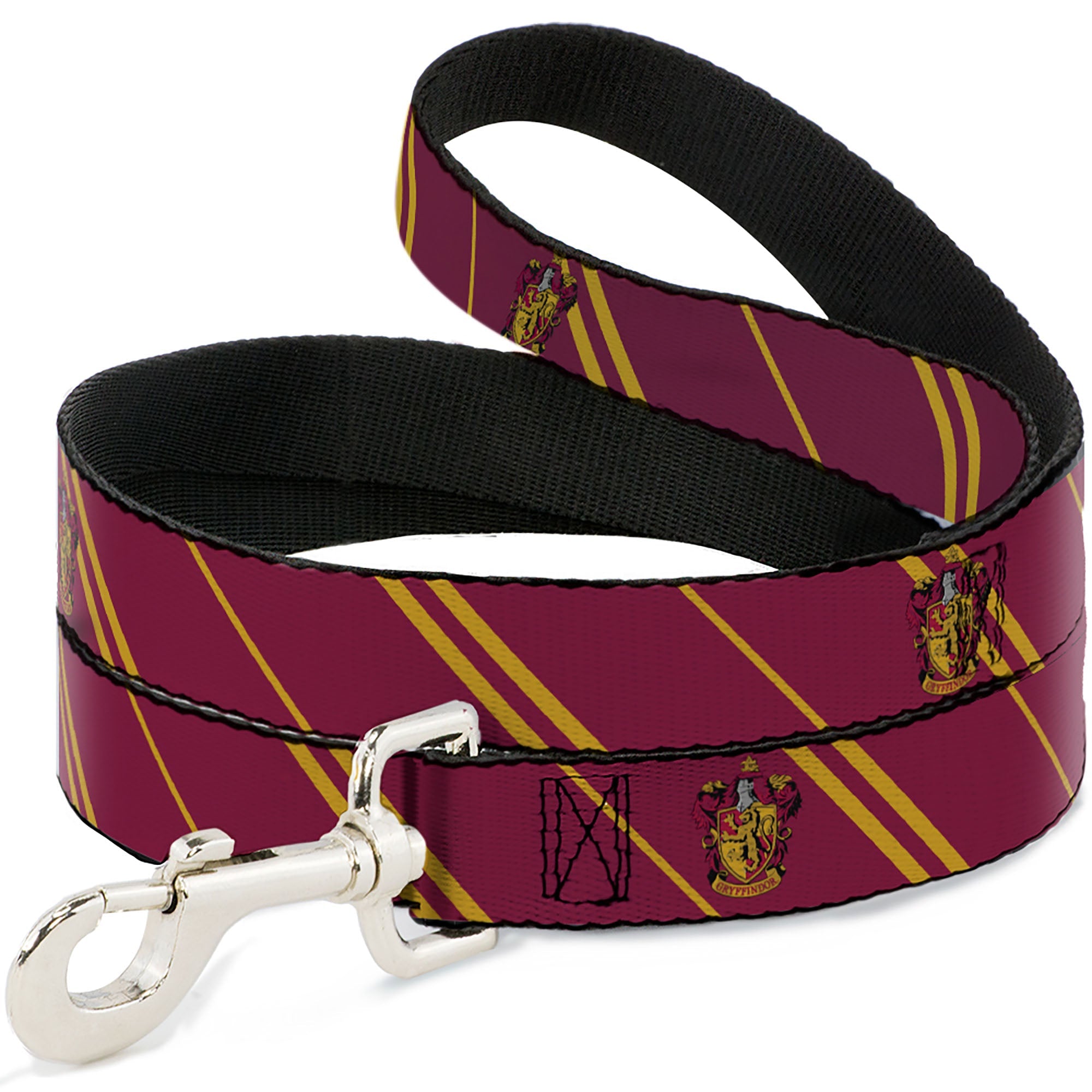 Dog Leash - GRYFFINDOR Crest/Stripe Burgundy/Gold - HT Animal Supply
