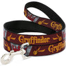 Dog Leash - Harry Potter GRYFFINDOR/Quiditch Ball/Crown Burgundy Red/Golds/Grays