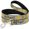Dog Leash - Harry Potter HUFFLEPUFF/Stars Argyle Plaid Gray/Gold/Browns
