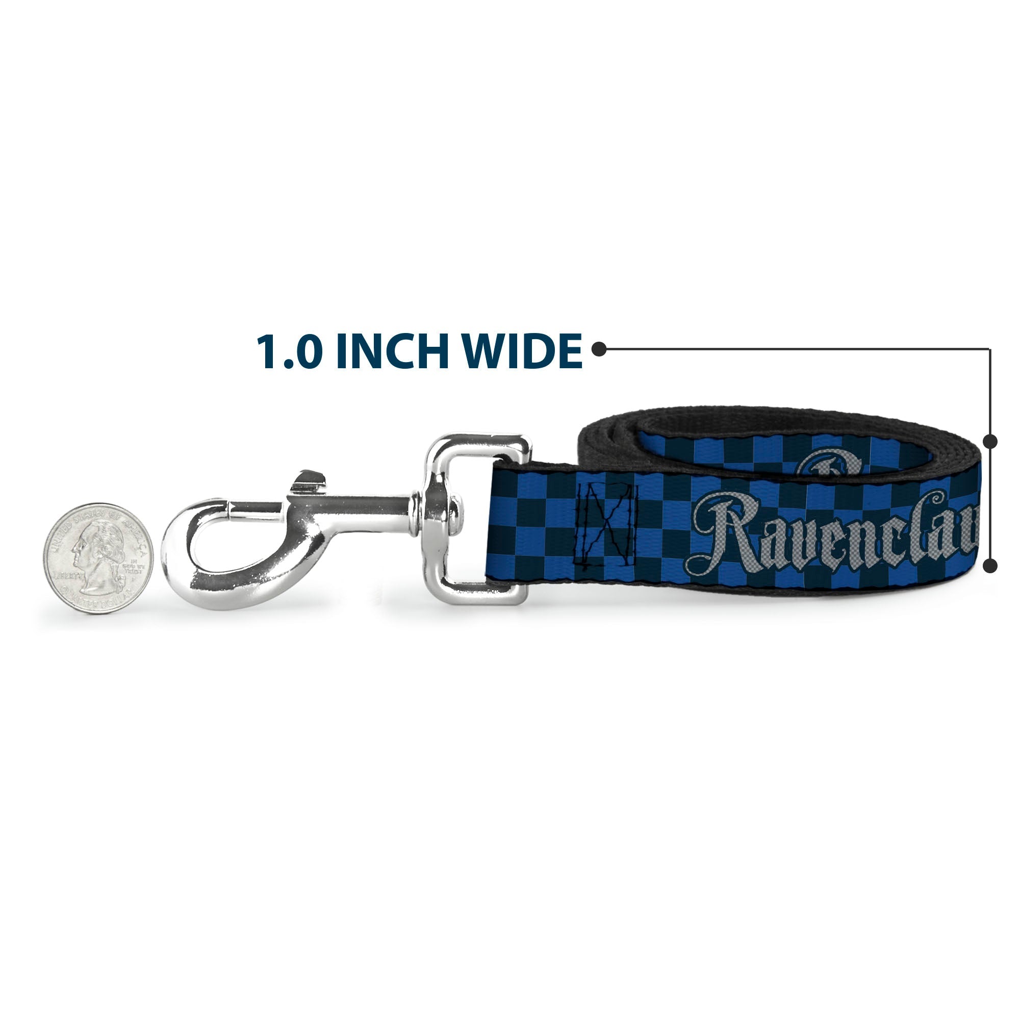 Dog Leash - Harry Potter RAVENCLAW Checker Blues/Grays - HT Animal Supply