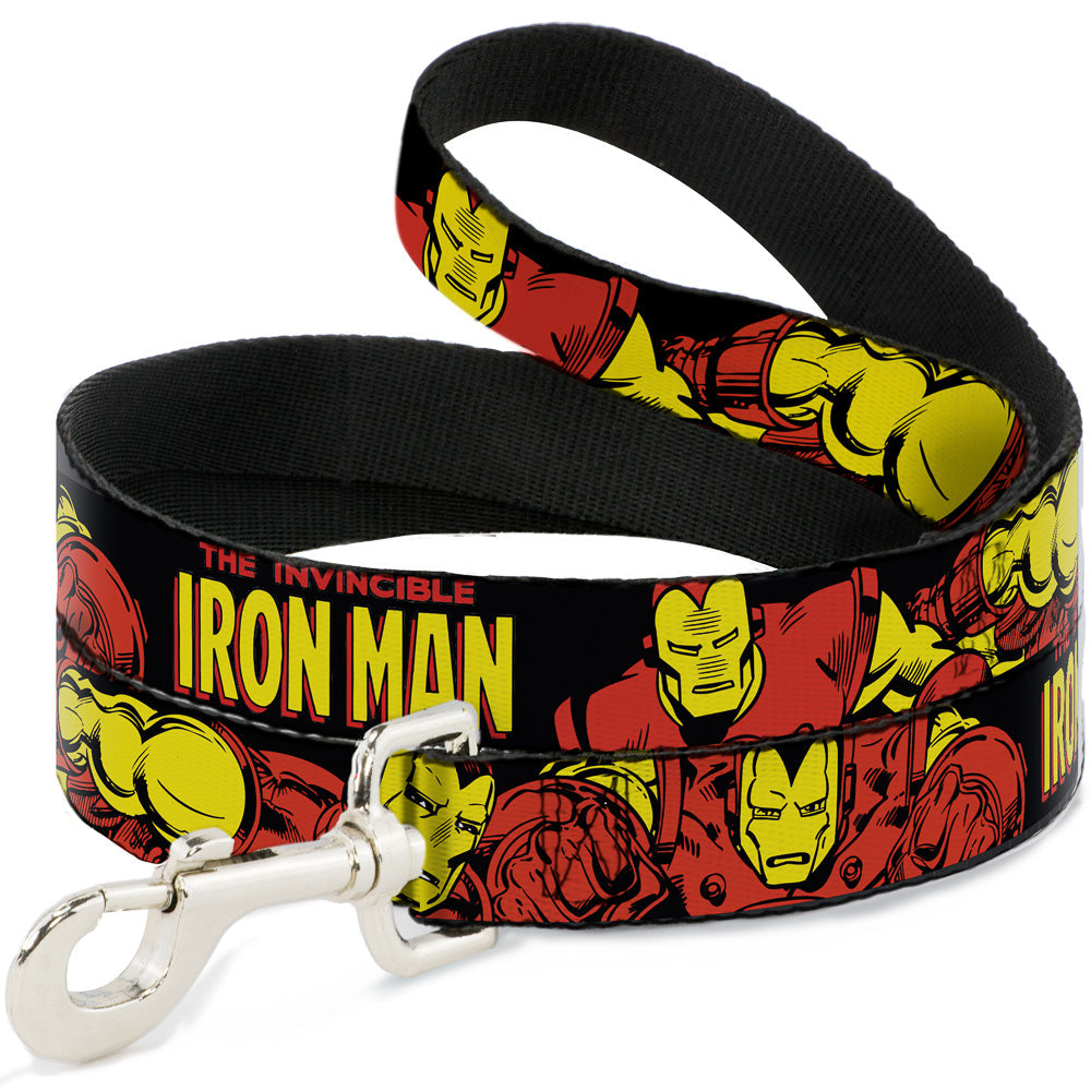 Dog Leash - THE INVINCIBLE IRON MAN Action Poses Black/Red/Yellow 