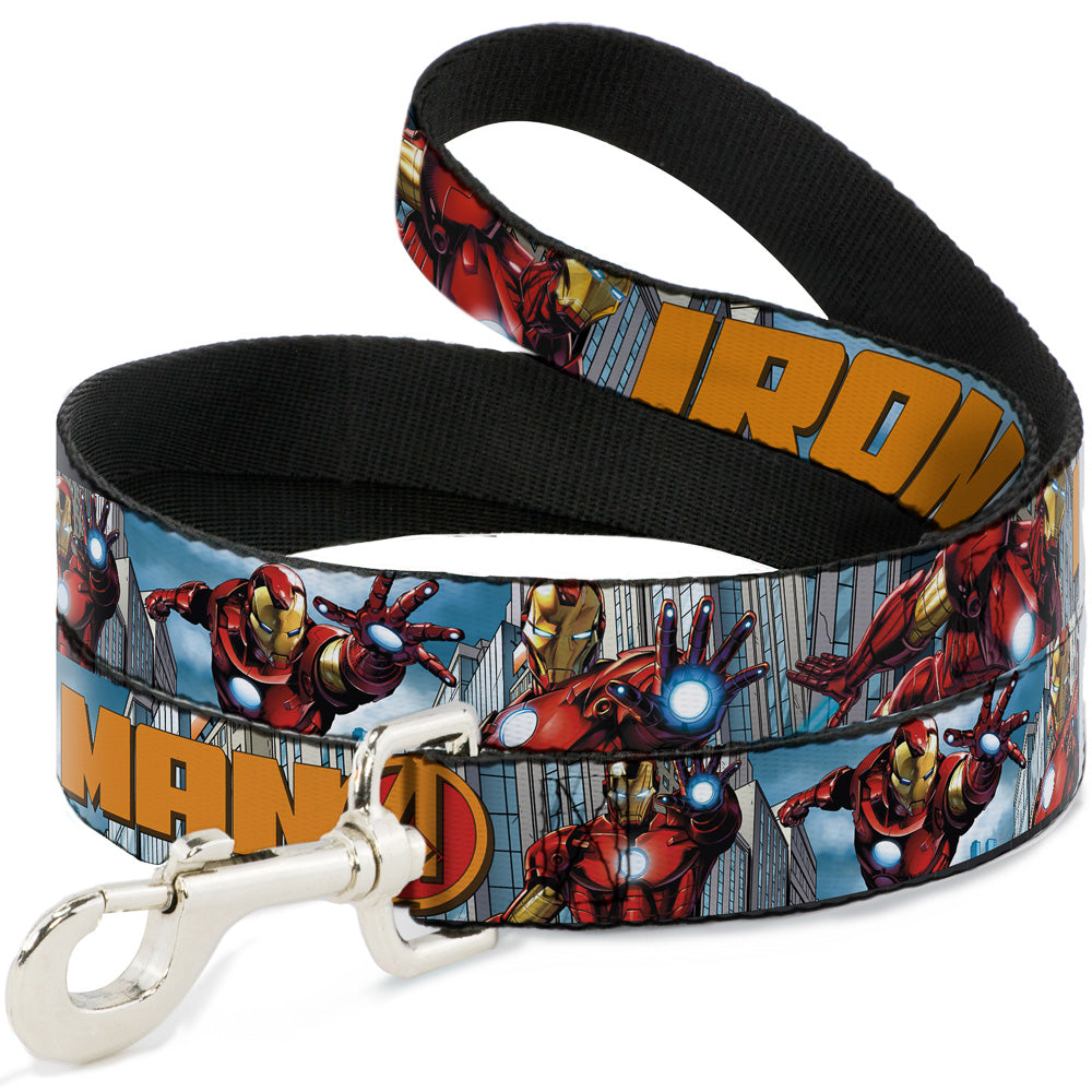 Dog Leash - IRON MAN w/Avengers Logo Cityscape 