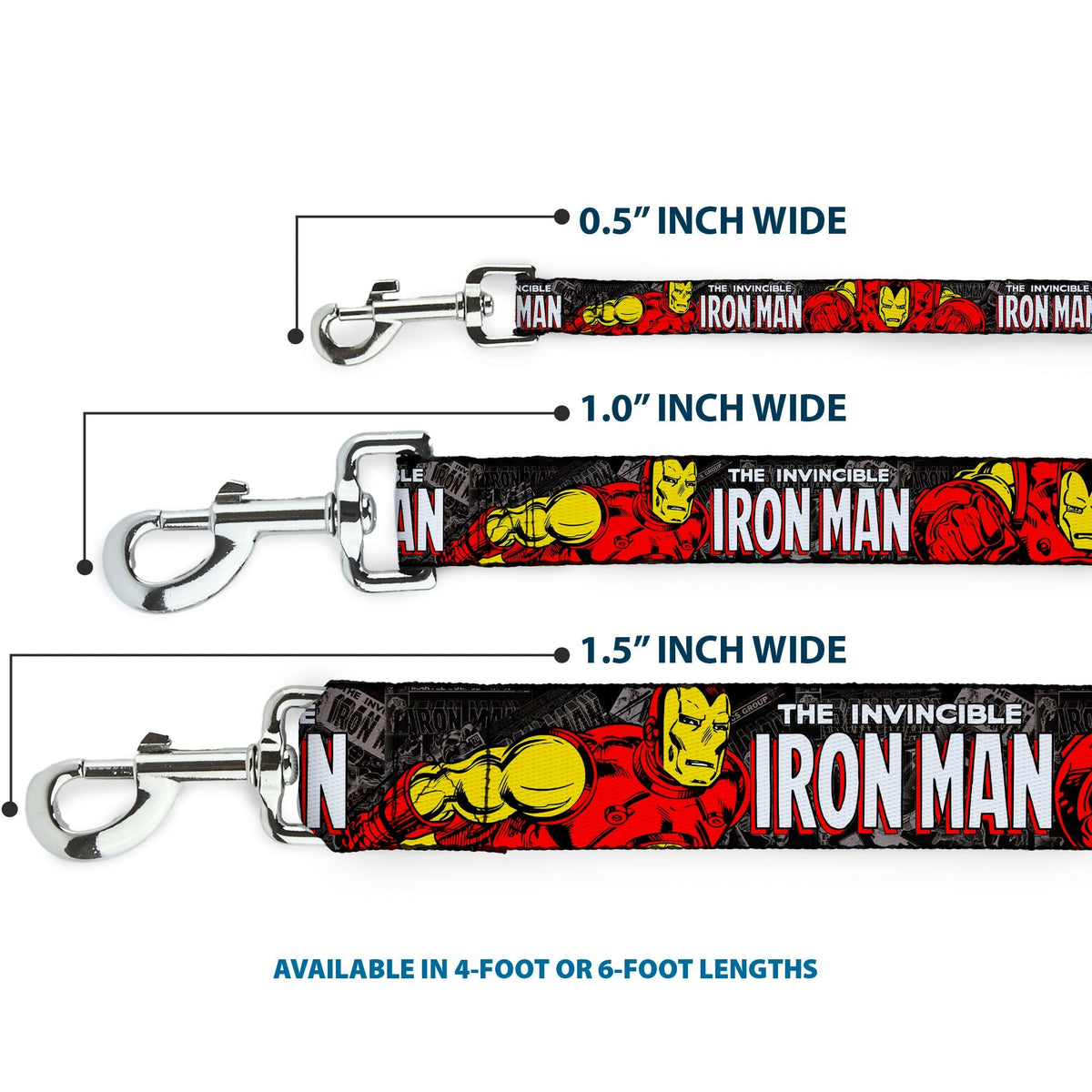 Dog Leash - THE INVINCIBLE IRON MAN Stacked Comic Books/Action Poses 