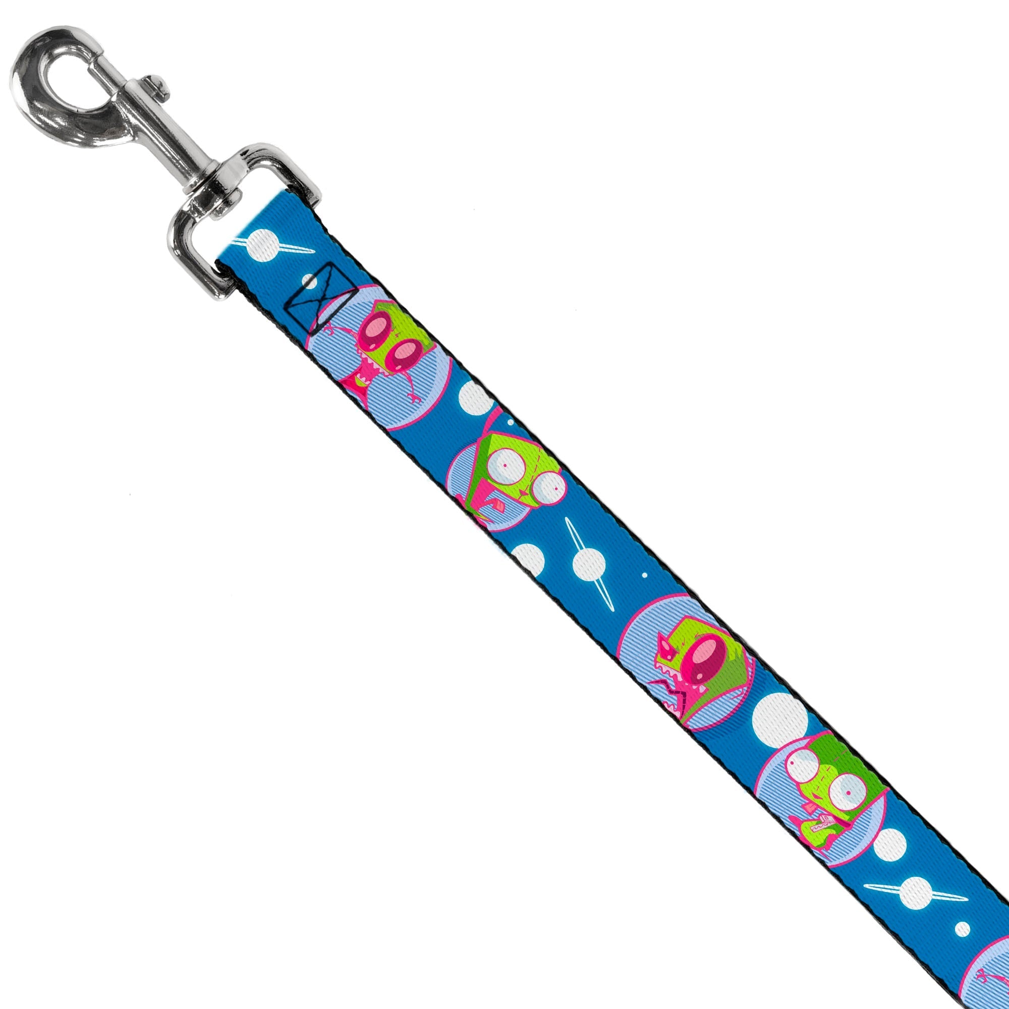 Dog Leash - Invader Zim and GIR Poses and Planets Blue/White