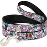 Dog Leash - Invader Zim GIR and Piggy Doddles White/Black