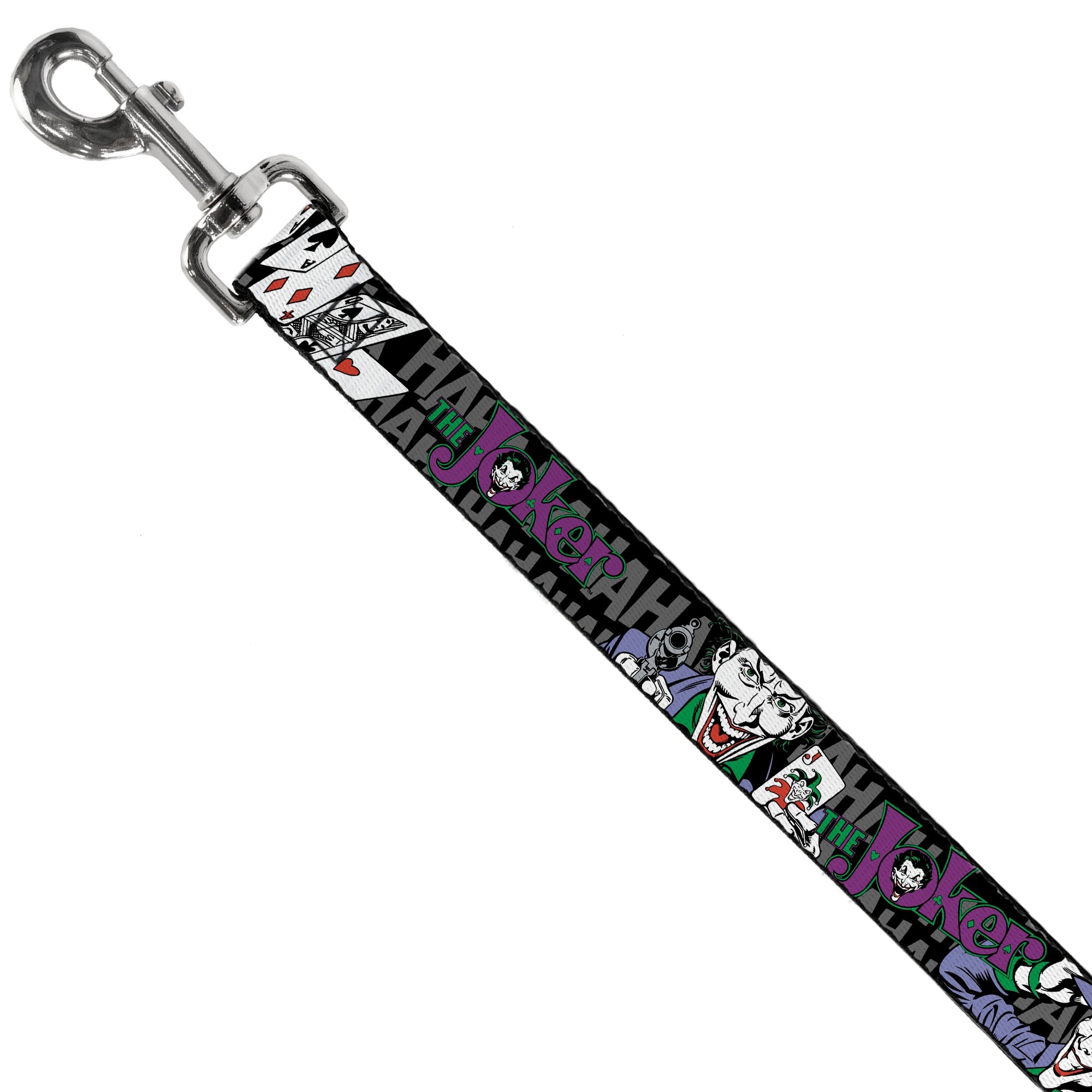 Dog Leash - The Joker Pose/Cards/HAHAHAHA Black/Gray