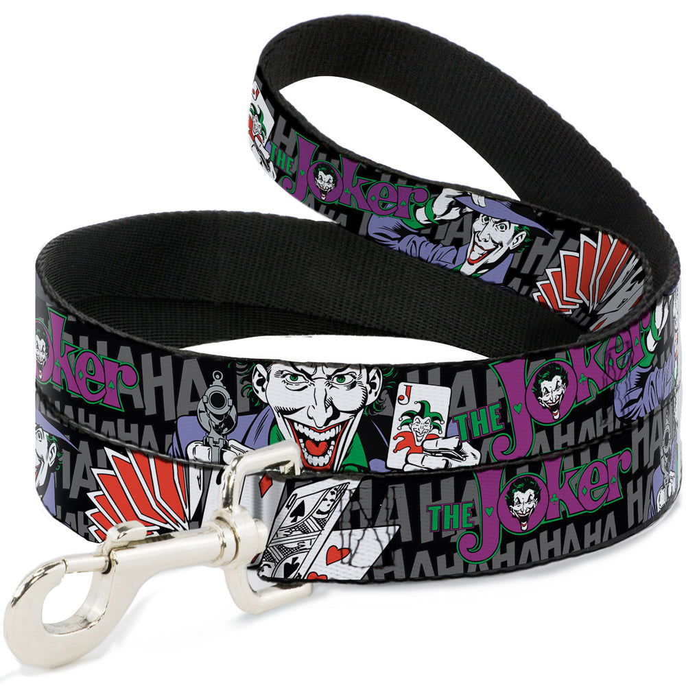 Dog Leash - The Joker Pose/Cards/HAHAHAHA Black/Gray 