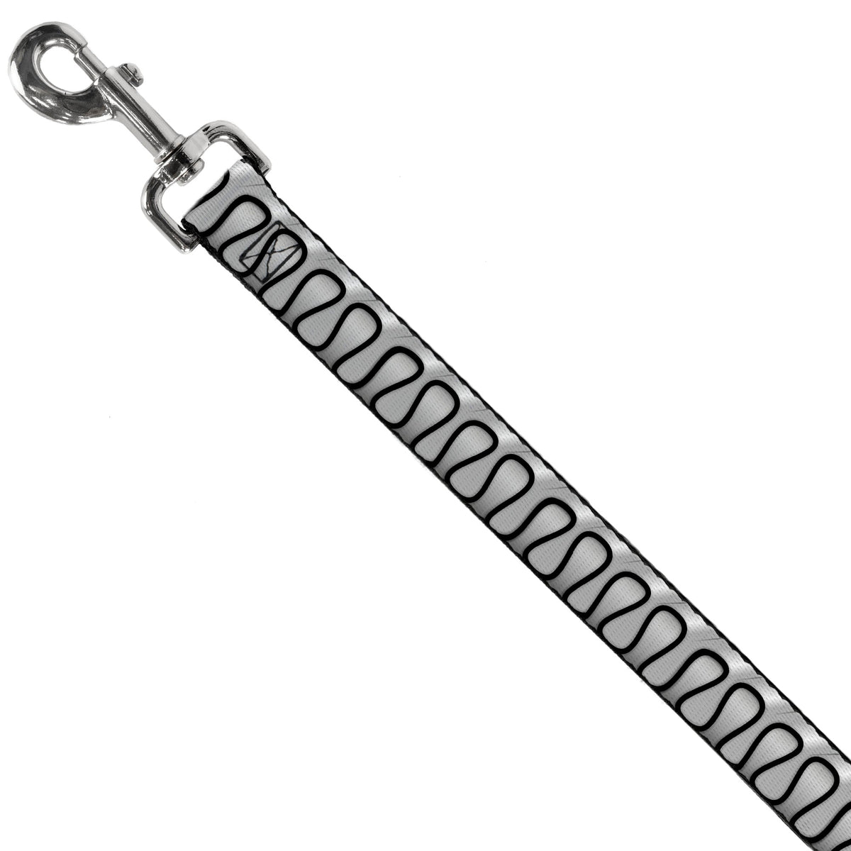 Dog Leash - Harley Quinns Collar Ruffle White/Black 