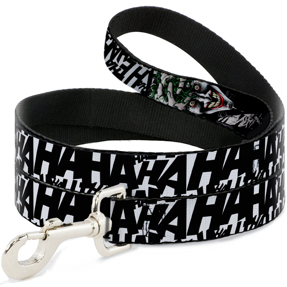 Dog Leash - Joker The Killing Joke Holding Head Pose/HA HA HA Repeat White/Black