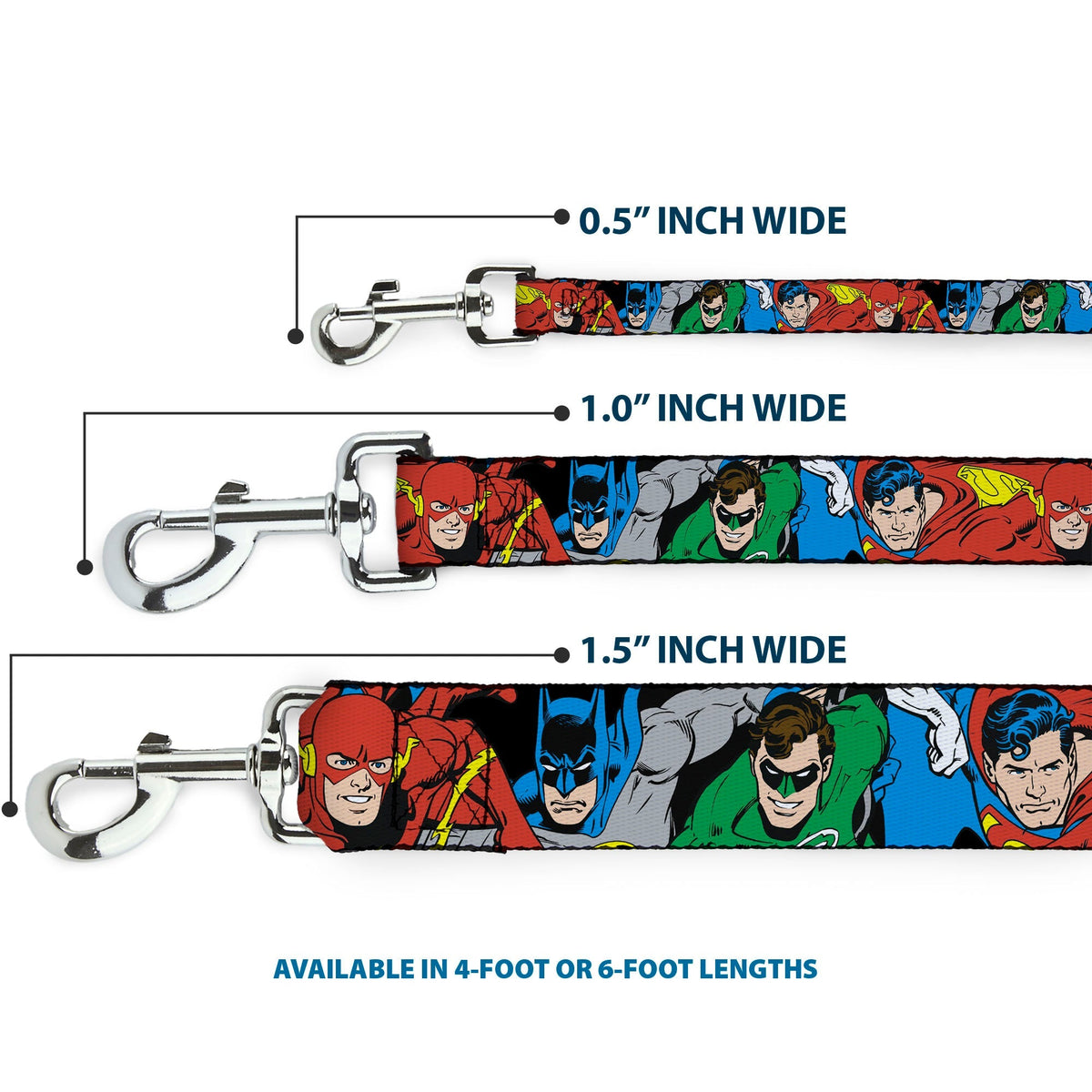 Dog Leash - Justice League Superheroes CLOSE-UP New 