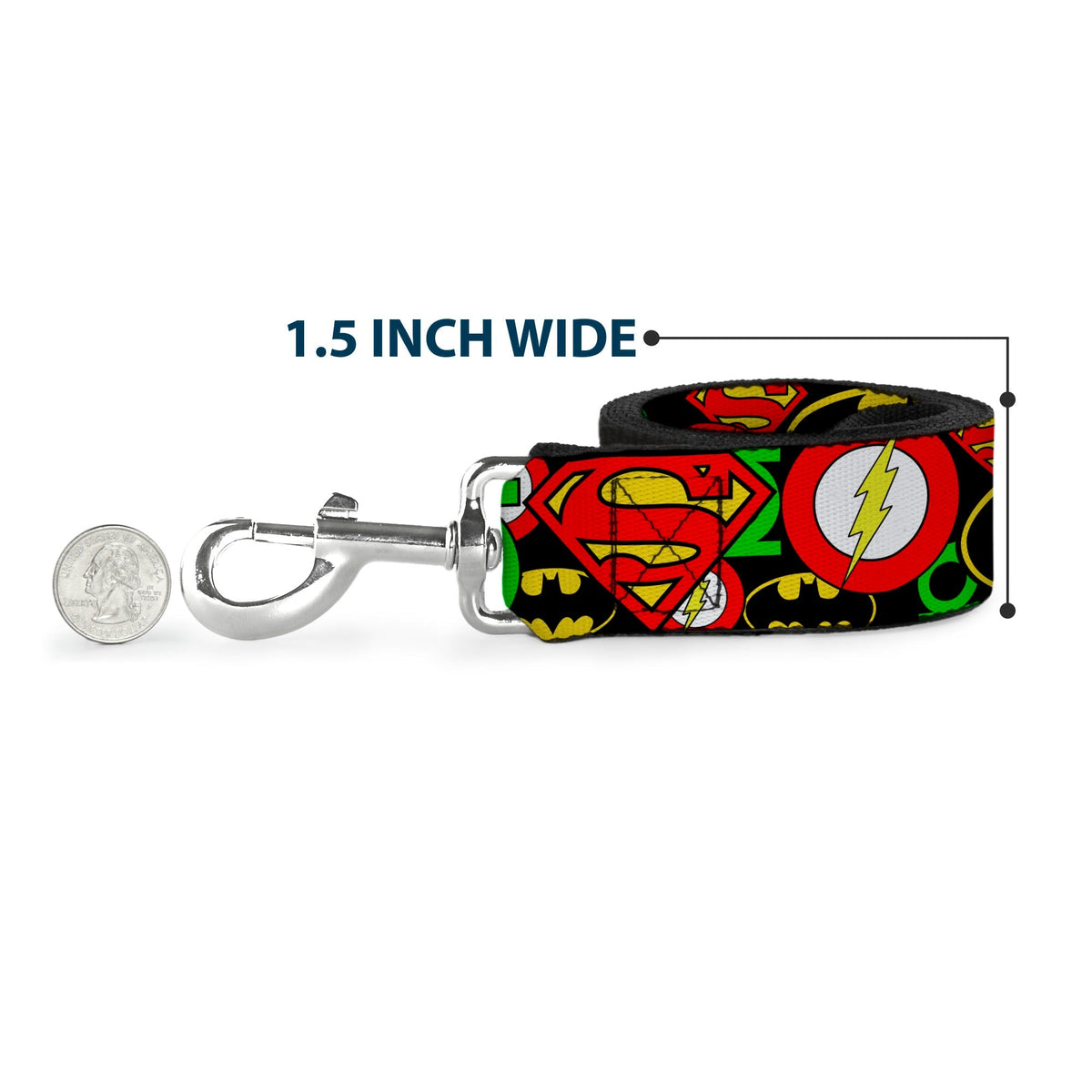 Dog Leash - Justice League Stacked Logos 