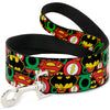 Buckle-Down DC Justice League Stacked Logos Dog Leash