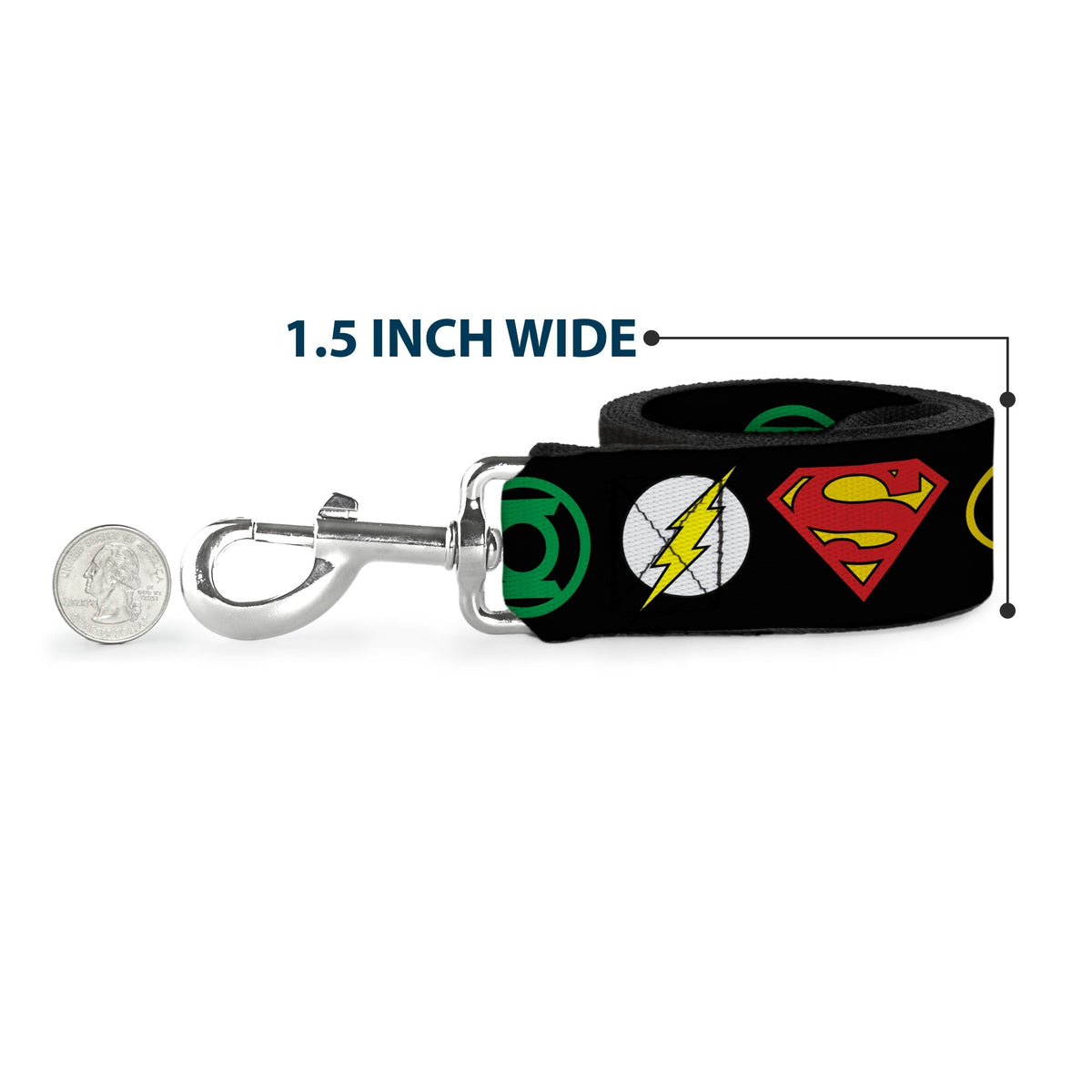 Dog Leash - Justice League Superhero Logos 