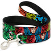 Buckle-Down DC Justice League New 52 4-Superhero Poses & Logos Dog Leash