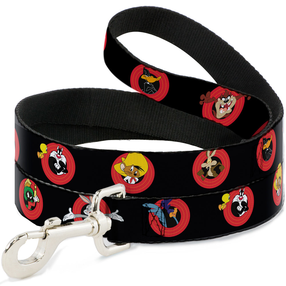 Dog Leash - Looney Tunes Characters Bullseye Pose Black 