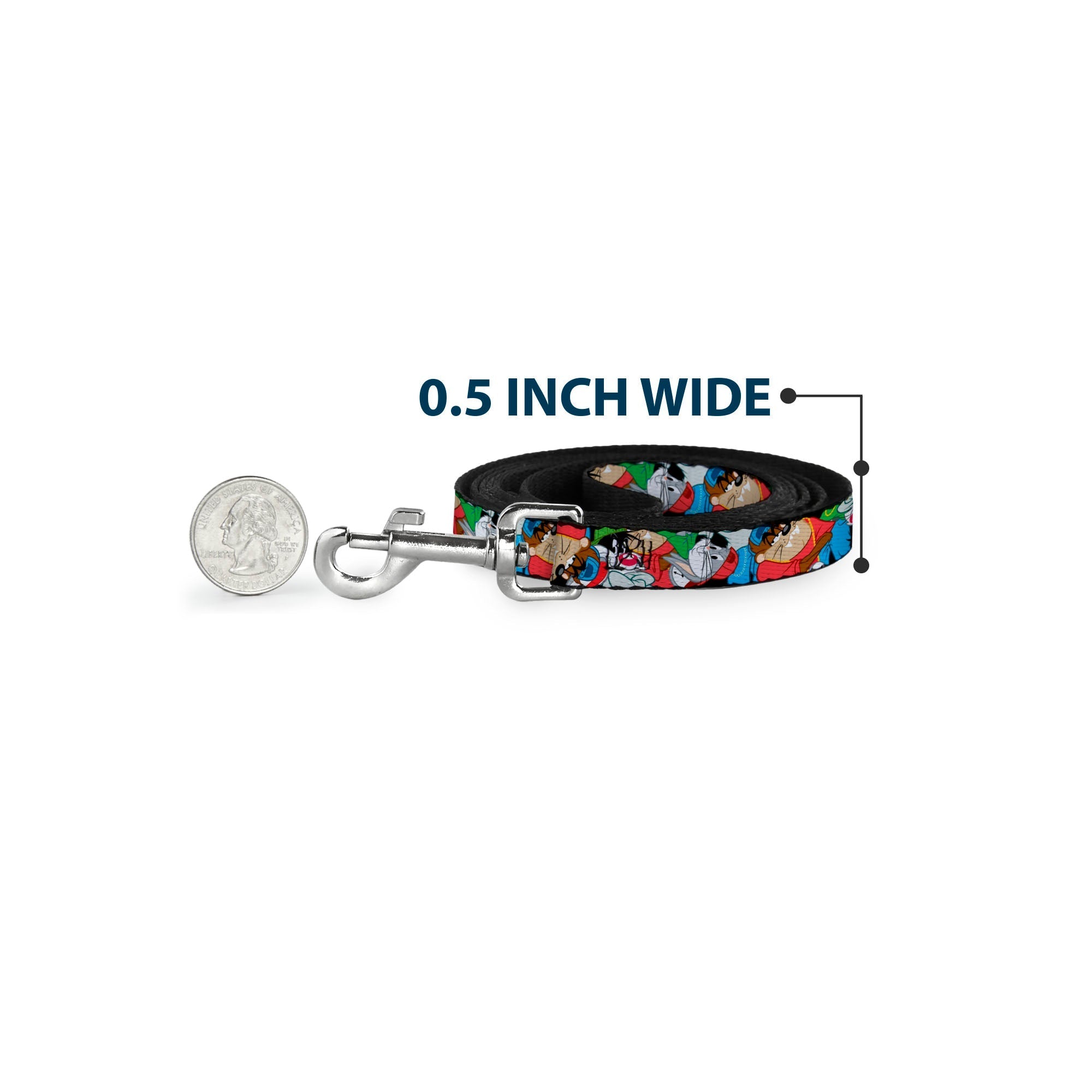 Dog Leash - Looney Tunes 3-B-Boy Stance Character Poses Stacked 