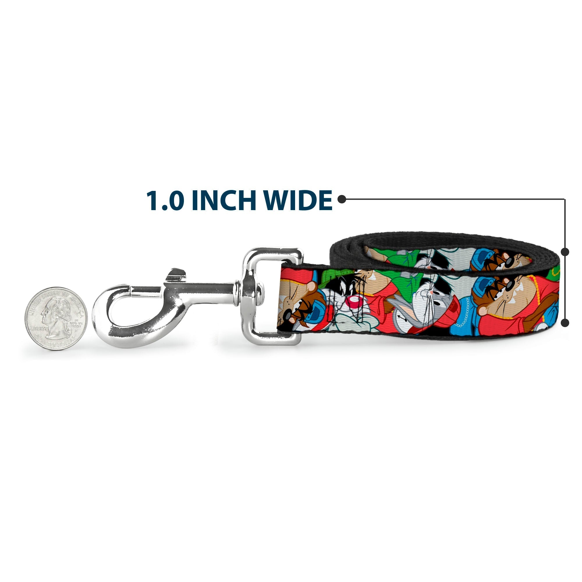 Dog Leash - Looney Tunes 3-B-Boy Stance Character Poses Stacked 
