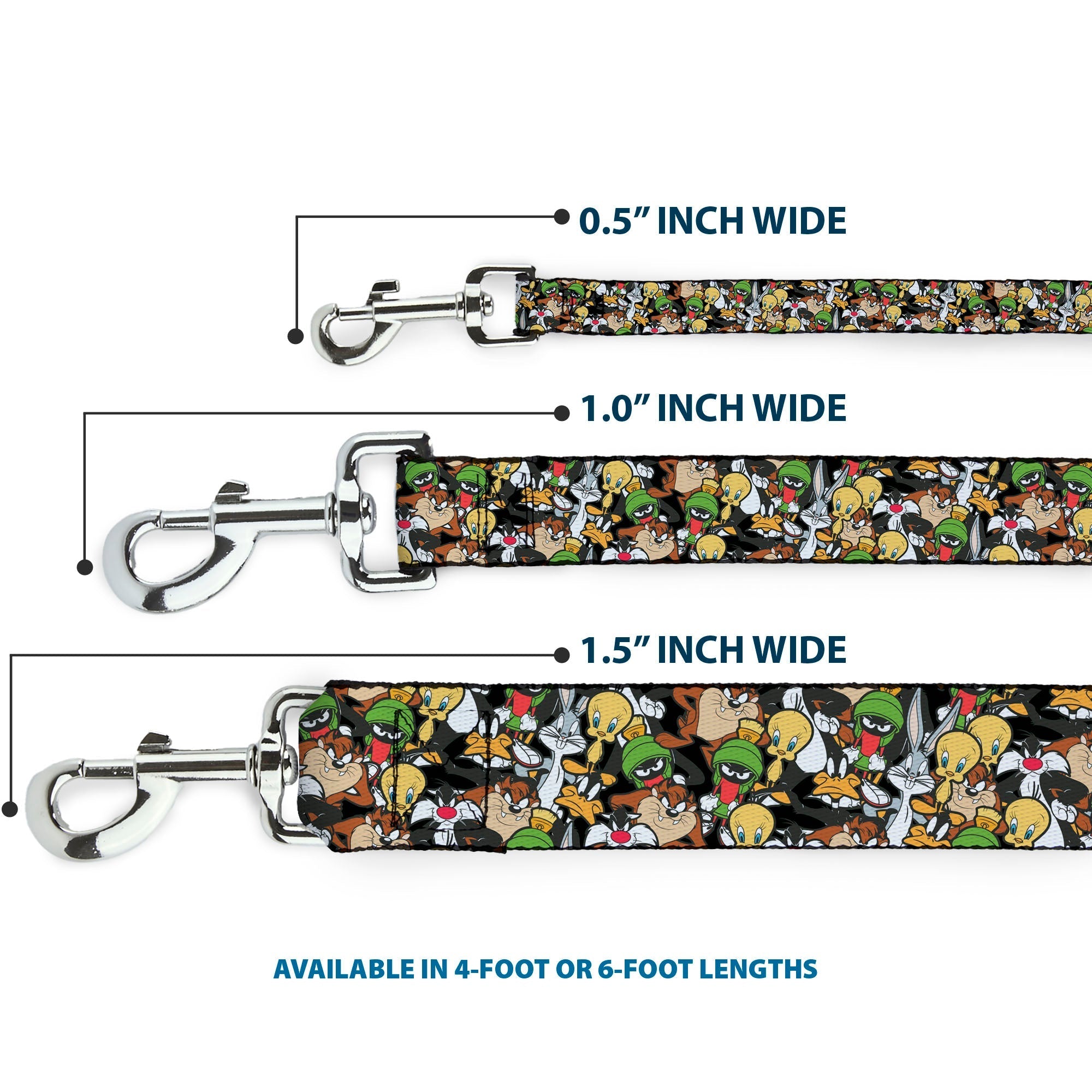 Dog Leash - Looney Tunes 6-Character Stacked Collage4